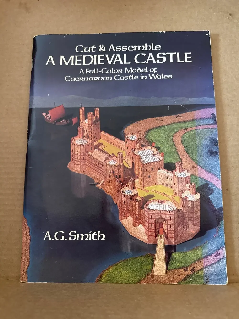 Vintage 1984 Cut Assemble A Medieval Castle Model of Caernarvon Castle Wales